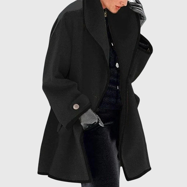 Women's Longline Tailored Coat with Shawl Collar