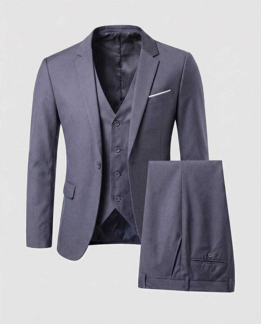 Men's Classic Three-Piece Suit for Formal Occasions