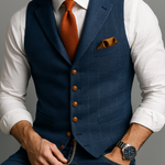 Men's Tweed V-Neck Waistcoat