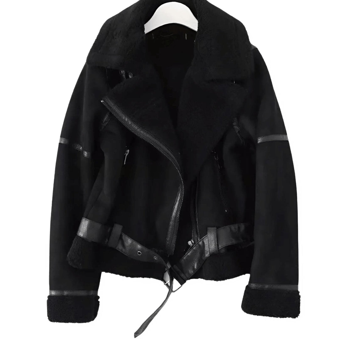 Warm Shearling Aviator Jacket Stylish