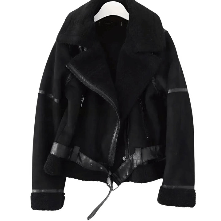 Warm Shearling Aviator Jacket Stylish