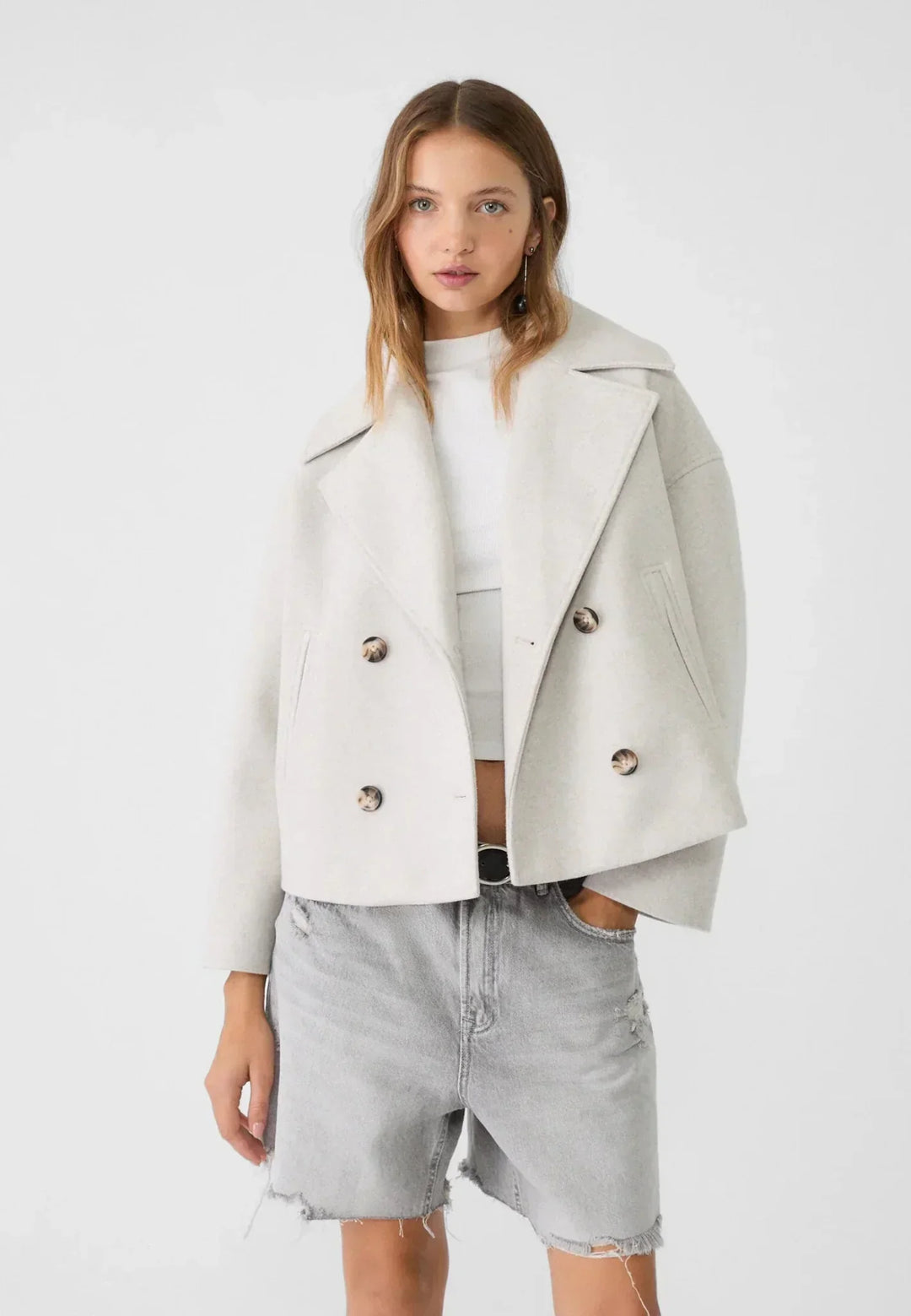 Women’s Structured Double-Breasted Statement Jacket
