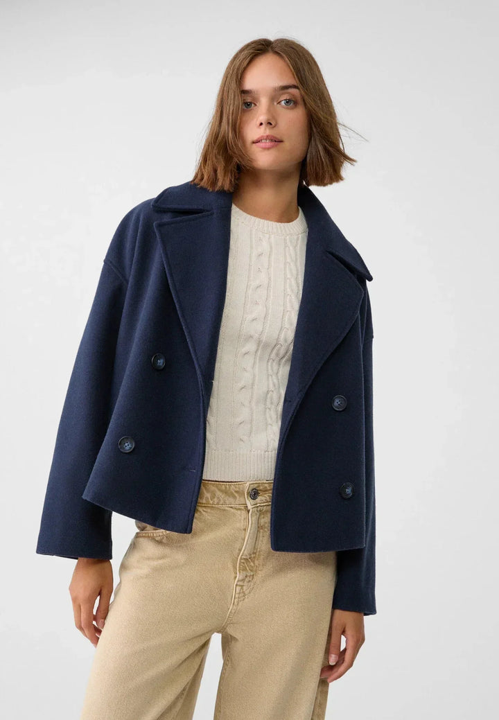 Stylish Double-Breasted Jacket with Elegant Fit