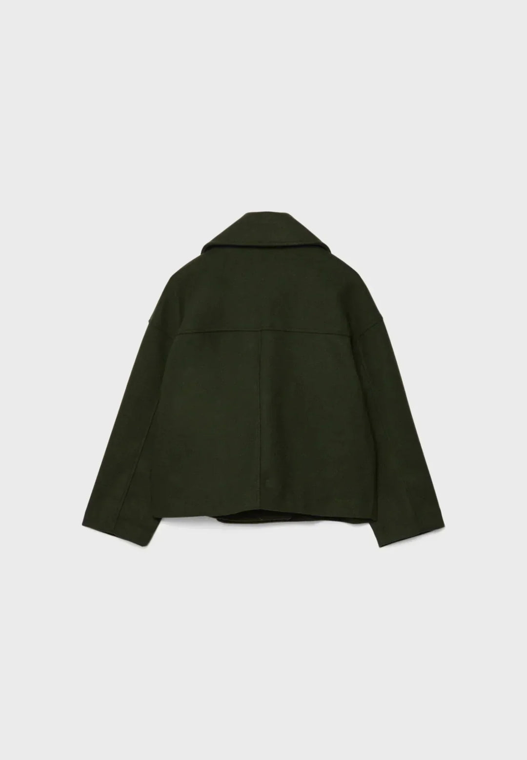 Women’s Cropped Double Breasted Jacket with Wide Lapel Collar