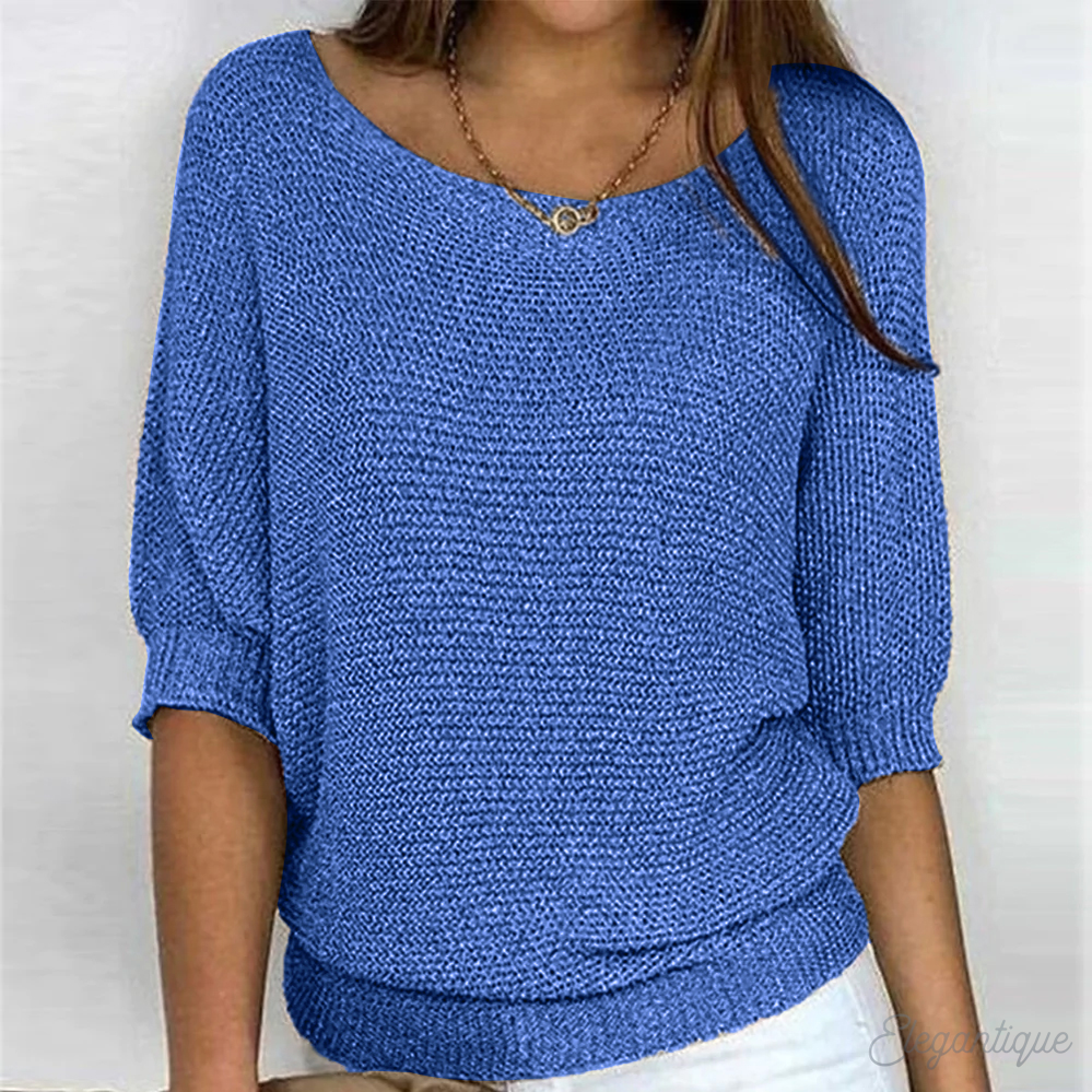 Women's Textured Knit Batwing Sleeve Sweater