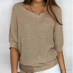 Women's Textured Knit Batwing Sleeve Sweater