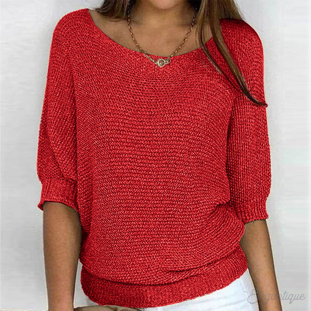 Women's Textured Knit Batwing Sleeve Sweater