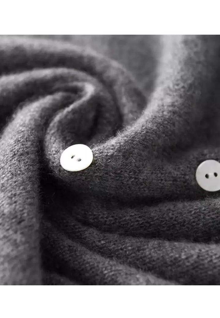 Women's Button Front V-Neck Knit Cardigan Sweater