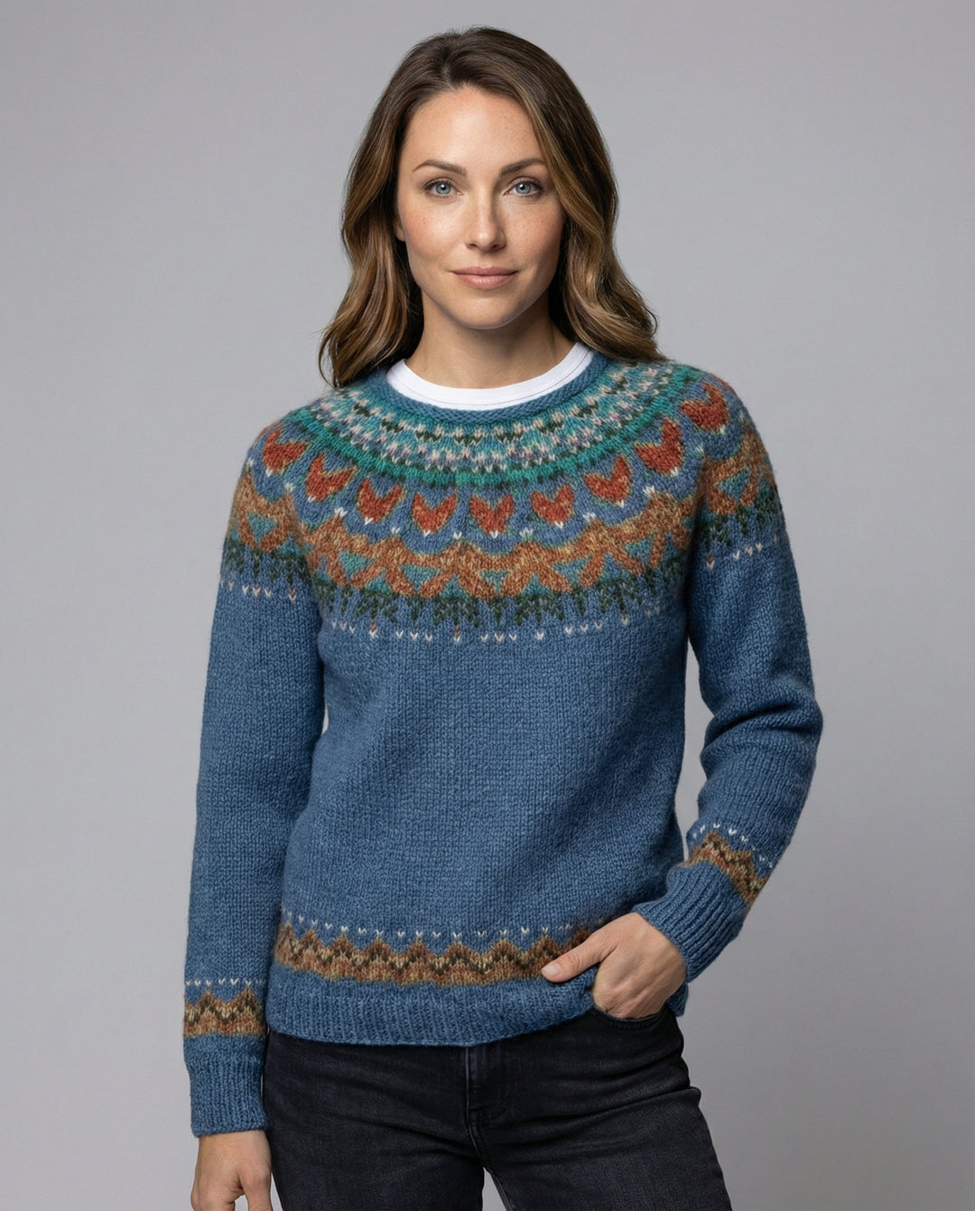 Women's Vintage Icelandic Knit Sweater